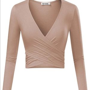 Nude/Blush Wrap Crop Top